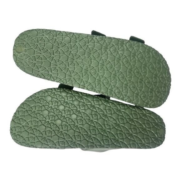 Shade & Shore Neida EVA Two Band Footbed Slide Sandals - Size 7 - Olive Green - Picture 7 of 8